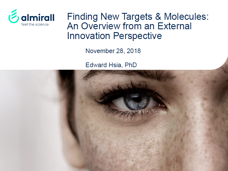 Finding New Targets & Molecules: An Overview from an External Innovation Perspective Presentation Front Cover