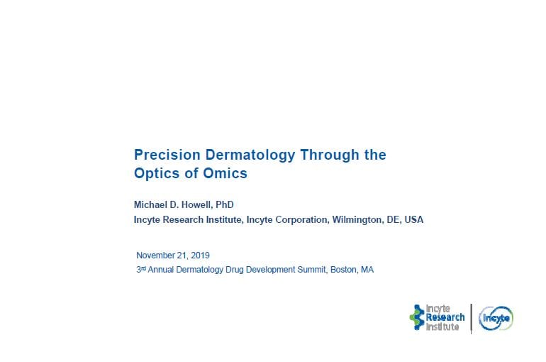 Precision Dermatology Through the Optics of Omics Presentation Front Cover