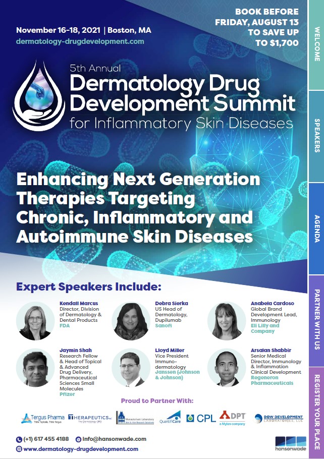 5th Annual Dermatology Drug Development Summit Brochure Cover